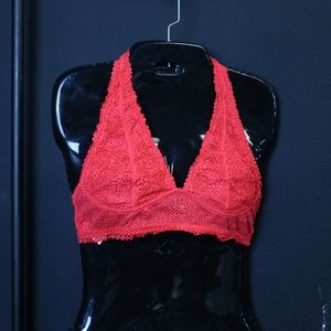 (New) Victoria Secret Red Laced Bralette Size XS